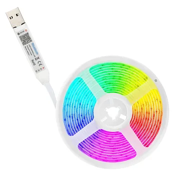 0,5-5 m 18 Led/M Led Light red sa napajanjem iz USB 5050 RGB Svjetlosna traka Bluetooth-Kompatibilna žaruljica Linija Home Svečane svjetlo