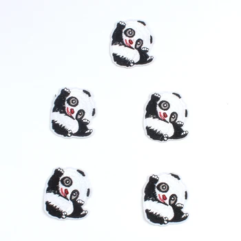 10 kom./lot Slatka Panda Krpa Vezeni Glačalo Na Crtani naljepnica sa životinjama Odjeća Traperice Motiv Ikonu DIY Patchwork torba za Pribor