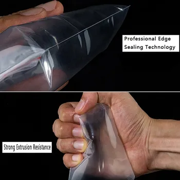 100 kom. Male plastične vrećice s bravom na munje, Smanjuje Prozirna torbica za nakit Vakuum bag za pohranu Poli Prozirne torbe Debljina 0,12 mm