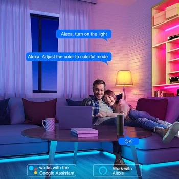 12 Led traka RGB 5050 Bluetooth, WI-FI Upravljanje Led Žarulje u sobi 300 led Tv Ambilight Rad s Magic Home Tuya Alexa