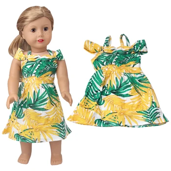 18-Inčni Američka lutka Odjeća za djevojčice Ljetno smještaj haljina u шартрезе Pribor za igračke za novorođenčad Idealni za Lutke Dječaka 43 Cm