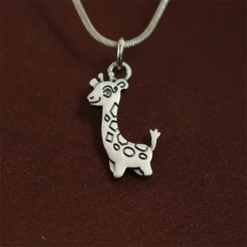 1pc veleprodaja maleni Sladak Crtani žirafa privjesci za žene ogrlica nakit životinja Jednostavno ljetno ogrlica poklon za prijatelja