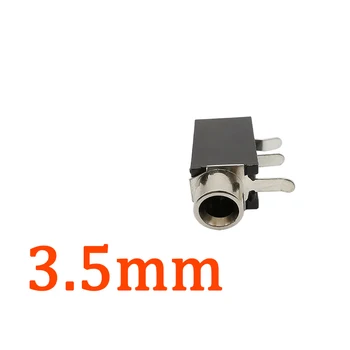 2/5/10 Kom Priključak PJ 316 3,5 mm Priključak za slušalice Audio Priključak za montažu na tiskanu pločicu Priključak Za spajanje Žica Crna PJ-316 3,5 mm Ženski 3-pinski audio jack