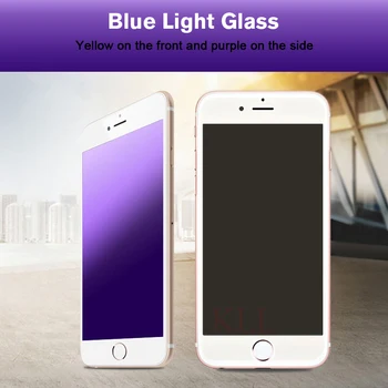 2.5 D Anti-plava Svjetlost puno Pokriće Kaljeno Staklo za iPhone 11 Pro Max X XS MAX XR Zaštitnik Ekrana za iPhone 8 7 6 6 s Plus Staklo