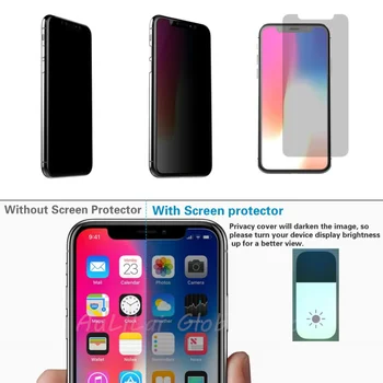 2 kom. Anti-spyware Zaštita Kaljeno staklo za iPhone 11 12 13 Pro Max 12Mini X XS XR iPhone6s 7 8 Plus Zaštitne folije za zaštitu ekrana
