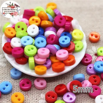 200 kom. 5 mm pomiješan boje okrugli plastični gumb dječje šivanje gumb ukras šivanje zanat spomenar pribor veleprodaja