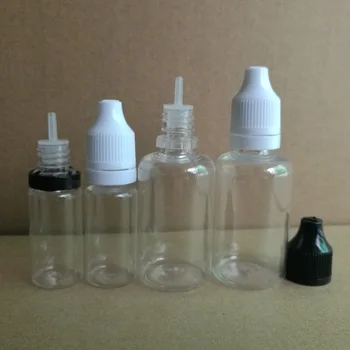 200шт 5 ml 10 ml 30 ml Prazna Reusable Boca PET Prozirne Plastične Boce-kapaljke Kape za obračun za lak za nokte E juice