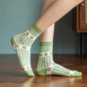 2020 Japanska Moda Voće Slatka Čarape Pamučne čarape Harajuku Kawaii Ženske čarape Lijepa djevojka Čarape na pruge od vjetra Ženske
