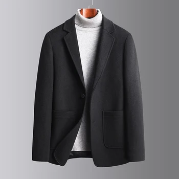 2021 Dizajnerski brand visokokvalitetna vune muške твидовая jakna s igle klasična siva, smeđa i crna zimska nova kratka jakna однотонный boja