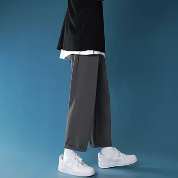 2021 Muška moda mladih Socijalne hlače s elastičan struk, Debele kašmir Svakodnevne hlače, Besplatni poslovni večernja odijela, Hlače S-4XL