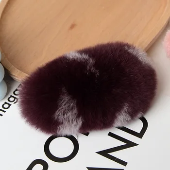 2021 Nova moda, Krzno bobby pin za kosu Koreja Zimske pliš ravnici kopče za kosu od umjetnog krzna Slatka Pribor za kosu za žene Darove za djevojčice