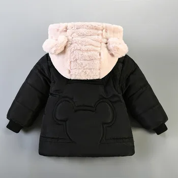 2021 Novi Stil, imajući toplo Zimska jakna za djevojčice Plus baršun je gusta Slatka odjeća s kapuljačom za djevojčice 3 Boje za Dječje odjeće za malu djecu