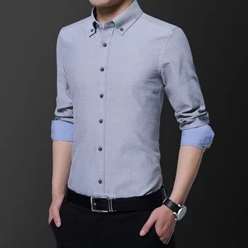 2021 nova privatna muška košulja dugih rukava personalizirane monotono košulja dugih rukava A539 siva, svijetlo plava, bijela