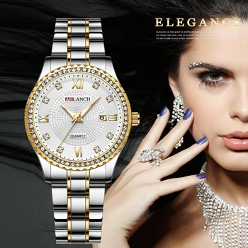 2021 Ženske Satove Brand Luksuznih Dijamantni haljina Quartz Ženski ručni sat sat Od Nehrđajućeg Čelika Narukvice Za ženski poklon sati