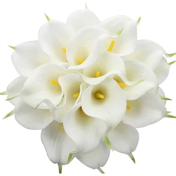20шт Mliječno-Bijele Umjetno Cvijeće Calla Ljiljan za domaće Kuhinje Svadbeni Nakit