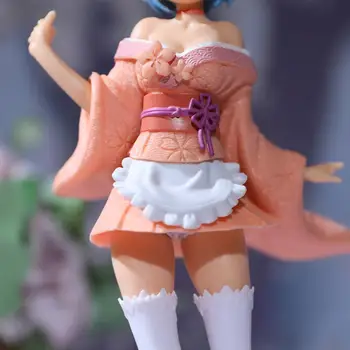 23 cm Anime Rem Ram Sluškinja Kawai Lik Djevojke PVC Figurica Zbirka Model Toys Lutka Ukras Za Dekor Pokloni