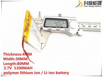 3,7 1200 mah 403080 Litij-polimer li-ion li-ion Baterija Za Mp3 MP4 MP5 GPS PSP Bluetooth mobilni