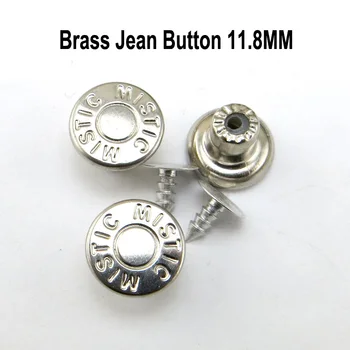 30 KOM. 11,8 mm Srebrna Biseri Mesing Traperice Gumbe Ukrašavanja Odjeće Pismo Jean Pogodna Za Šivanje Odjeće Pribor JMB-396