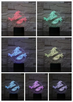 3D Iluzija Led noćno svjetlo Žarulja Film busters Ukras Uredske prostorije Spavaća soba noćno svjetlo Dječji Poklon 3d Lampa Lampara