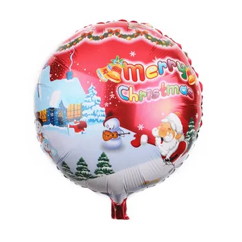 5 kom. 18 cm Okrugli Božićne balone iz folije Djed Mraz Božićno drvce Snjegović Ukras za stranke baloni Dječje robe Globos