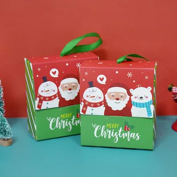 5 kom. Božićna kutija Čokolade Djed Mraz Snjegović Papirnate kutije sretna Nova Godina i Božićni domjenak Suveniri Čokoladne Zalogaje Darove za Pakiranje pribor