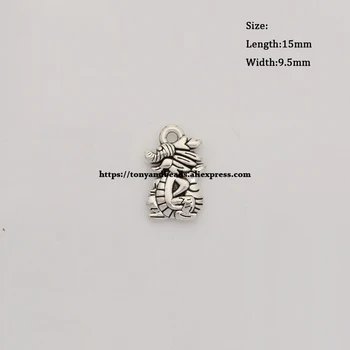 (50 kom./lot) Cink Legura Tibetanski Srebro Europska Šarm Crtani Privjesak u Obliku Zmaja Veličina 15X9,5 mm ZN47975B