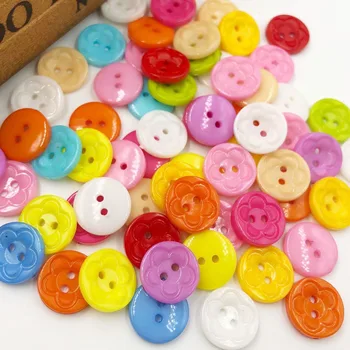 50шт Miješati Boje Plastični gumb DIY šivanje aplikacija obrt ideja PT21