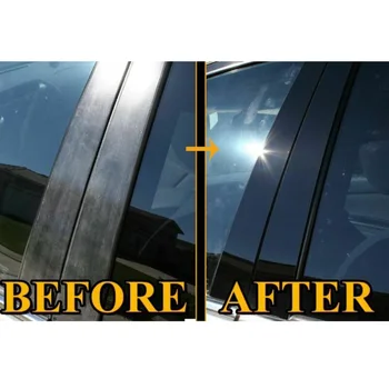 8 Kom. Polirani Stalak Stalak, Pogodan Za Mazda 3 2006-2012 Prozor Navlaka BC Naljepnica na kolonu Kromiran Stil