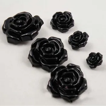 8 kom./lot Veličina:15-38 mm Modnih gumbi za veste s crnom ružom za šivaći pribor za odjeću (ss-1412)