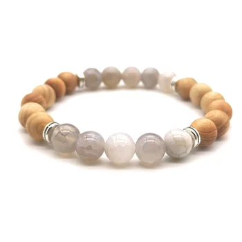 8 mm Led oštećene ahat Kamen Lava perle i Drvene perle, kao što su Aromaterapija Eterična Ulja Difuzor Narukvica Buda Joga Žene Muškarci Nakit