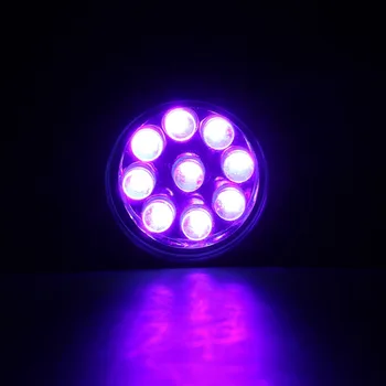 9 Led Mini-UV Svjetiljku Nevidljivi Uv Ink Marker Za Otkrivanje Svjetiljku Ručni Zgodan Džepna Svjetiljka S pomoću baterija 3*AAA