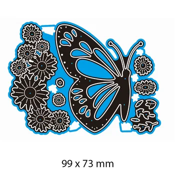 99*73 mm Cvijet Leptira Nove Rezanje Markice za albume Ukras za spomenar Reljefni Papir Zanat Vodoravno Kartice Udarac Nožem Kalup