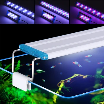 Akvariju Lampica Bar LED Akvarij za ribe Tanka Spona na svjetiljkama Rasvjeta za uzgoj biljaka Vodeni Krajolik Dekor 18-58 cm Pribor Proširive