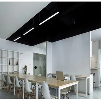 BRA 120 cm površinsku montažu led svetlosni linijski bar kreativno linearna dugi niz uredski lampa za hodniku stropne i rotirajući linijska žarulja