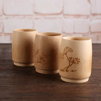 Bamboo Čaša za piće Čaj Pivo i Starinski Sok Kava Šalicu s mlijekom u Japanskom stilu Drvena Šalica Za Doručak Gostiona Mliječna Posuđe