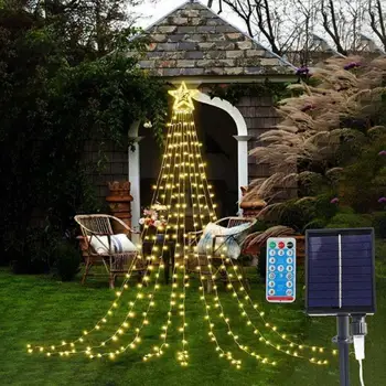 Božićna Svjetla Zvijezda Falls Svjetlo LED Linije Nevjerojatan Svjetlo 8 Načina Božićno Drvce Viseći Svijećnjak Vjenčanje College Odmor Pribor