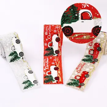 Božićno traka sa po cijeloj površini od šatorsko platno Traka za poklon pakiranje za Vjenčanje nakit Mašne za kosu DIY Božićno drvce Traka Vijenac Mašne