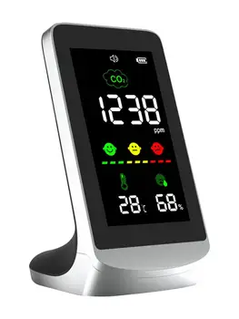Brojač alarma CO2 Monitor Kvalitete Zraka Za Čestice Profesionalni Senzor za Temperaturu I Vlagu Na Baterije S Vizualnim