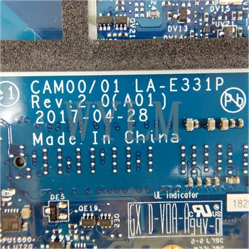 CN 0X41RR CAM00/01 LA-E331P i7-7820CPU Matična ploča za Dell OEM Precision 5520 CN-X41RR Matična ploča Laptopa Testiran Dobro Radi