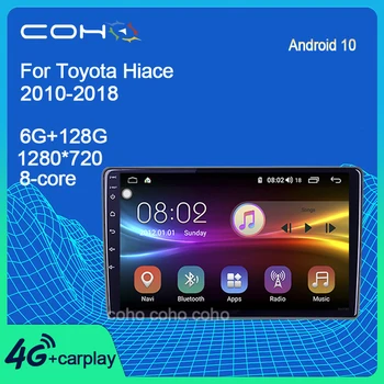 COHO zaslon Osjetljiv na dodir 10-INČNI Android 10 Auto Radio Automotivo Auto DVD player za Toyota Hiace Android Auto GPS navigacija