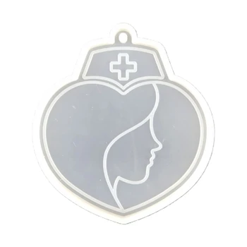 D0LC Privjesak u obliku srca Silikonska Oblik s rupom Privjesak Privjesak Ručnog Rada Obrazac za izradu nakita kao poklon za Valentinovo