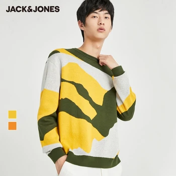 Džemper JackJones Za muškarce Muški Kontrast Print Okrugli Izrez s Dugim rukavima Pletene Džemper | 220424035