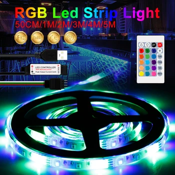 Fita LED USB RGB Svjetlosna traka s podesivim ona Traka Fleksibilna Lampa Svjetlost LED DC 5 U Lampara Vodootporna LED 50 cm 1 m 2 m 3 m 4 m 5 m Ламповая traka