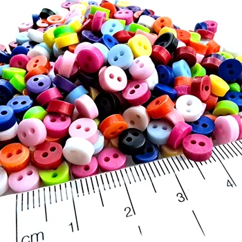HL 6 mm 600 kom/pak. Random, pomiješane boje Konkavno gumbe od smole Odjeća Lutke za Šivanje Ideje za DIY Scrapbooking Obrt