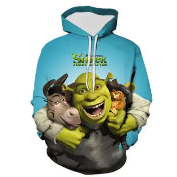 Hoodies Muškarci Žene Djeca Film Shrek Majica 3D Tiskano Pulover Dugih Rukava Ulične Casual Odjeća Majica Dječak Djevojčica Dječje Majice