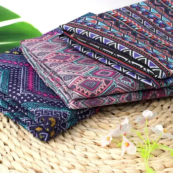 IBOWS Denim tkanina tkanina, u nacionalnom stilu Tema s po cijeloj površini DIY Šarenilo Zanat domaće Tekstilne Šivaći pribor za odjeću 45*150 cm/kom.