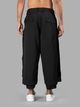 Individualne Nove muške Originalne Dizajnerske Marke Девятиточечные Široke hlače s tri slojeva Nepravilnih hlače za dekonstruira