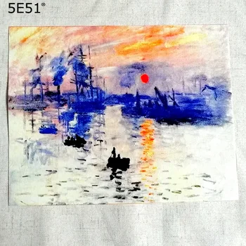 Izlazak sunca ispis pozicioniranje pamučnim холщовая tkanina Monet ulje na platnu ukrasne slikarstvo 20 * 25 cm