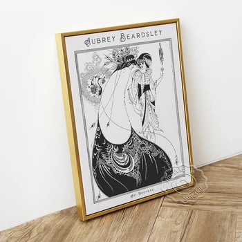 Izložba Aubrey Beardsley Muzej u stilu Secesije, Plakat, Suknja Pauna Olovke za Crtanje Grafike, Francuska Kultura Home Dekor Slika