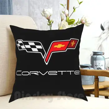 Jastučnicu s logotipom Corvette sa po cijeloj površini Home soft jastučnicu DIY na koljenima Chevy Corvette Stingray Vintage muskulature za vozila